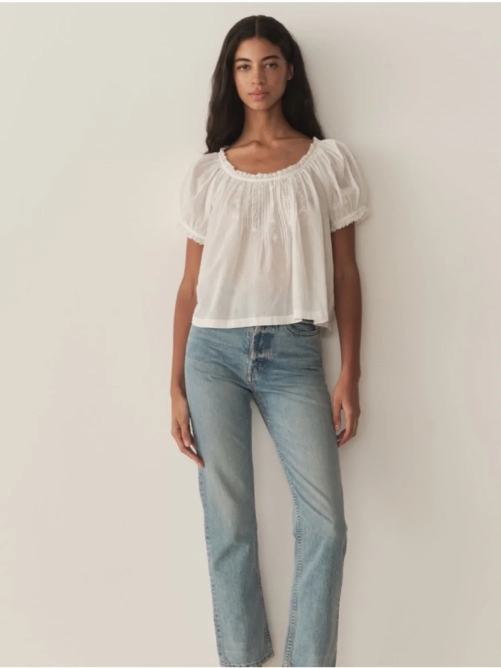 Doen Frederica Top in Salt - Picture 2 of 5